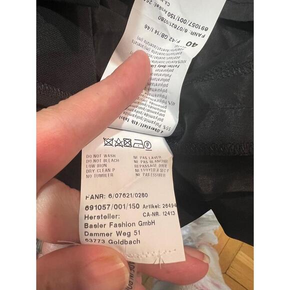 Basler Black And White Lace Front Panel Knee Length Sleeveless Sheath Dress 40 - Picture 10 of 10